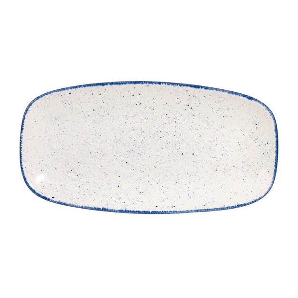 Churchill Stonecast Hints Blueberry Indigo Plate 11 3/4x6" (Box 12) (B2B)