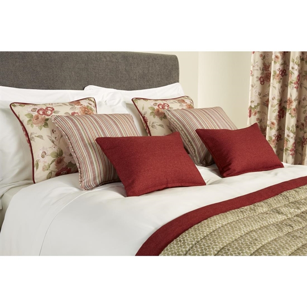 Luxury NOSTALGIA Cushion (Self piped) Burnt Sienna 45x45cm (STRIPE)