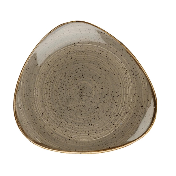 Churchill Stonecast Peppercorn Grey Triangular Plate 192x192mm (Box 12) (B2B)
