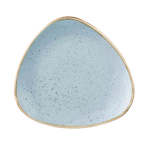 Churchill Stonecast Duck Egg Blue Triangular Plate 192x192mm (Box 12) (B2B)