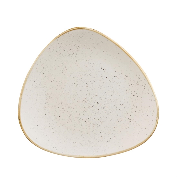 Churchill Stonecast Barley White Triangular Plate 265x265mm (Box 12) (B2B)