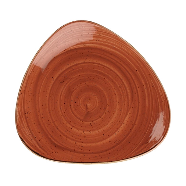 Churchill Stonecast Spiced Orange Triangular Plate 192x192mm (Box 12) (B2B)