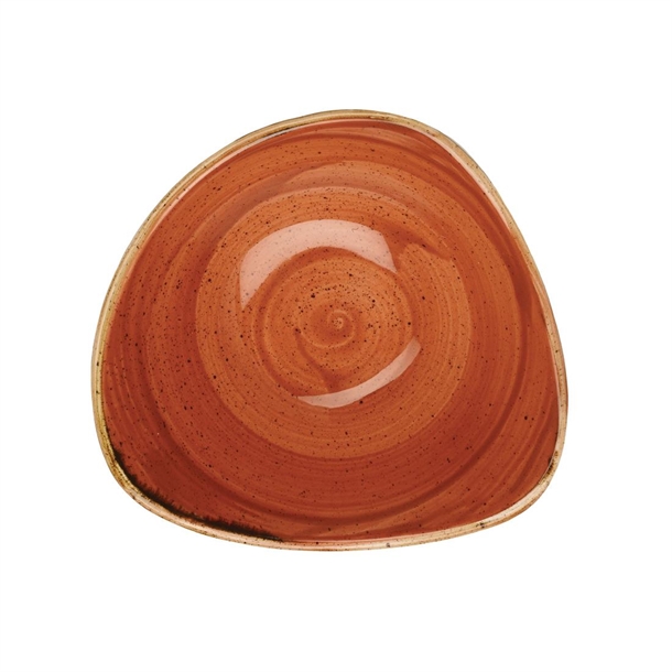 Churchill Stonecast Spiced Orange Triangular Bowl 153x153mm 260ml (Box 12) (B2B)