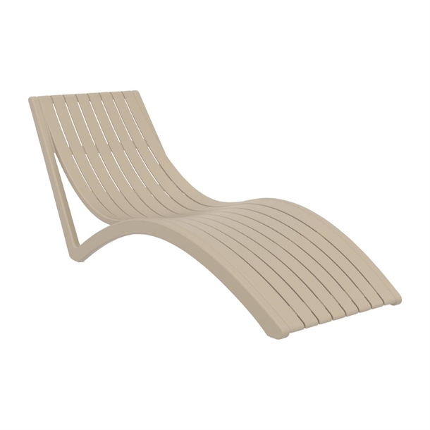 Furnlink Slim Sunlounger - Taupe (Set 2) (Direct) (Pack 2)