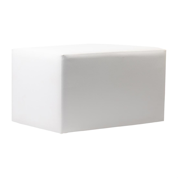 Furnlink Ottoman Rectangle - White (Direct) (Pack 2)