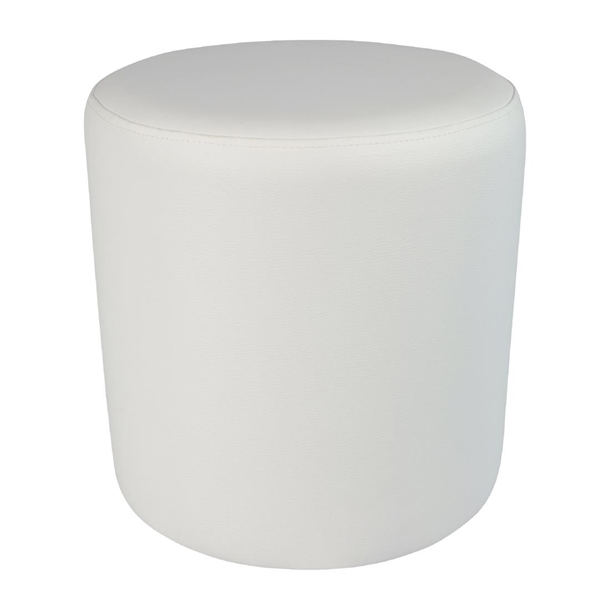 Furnlink Ottoman Round - White (Direct) (Pack 2)