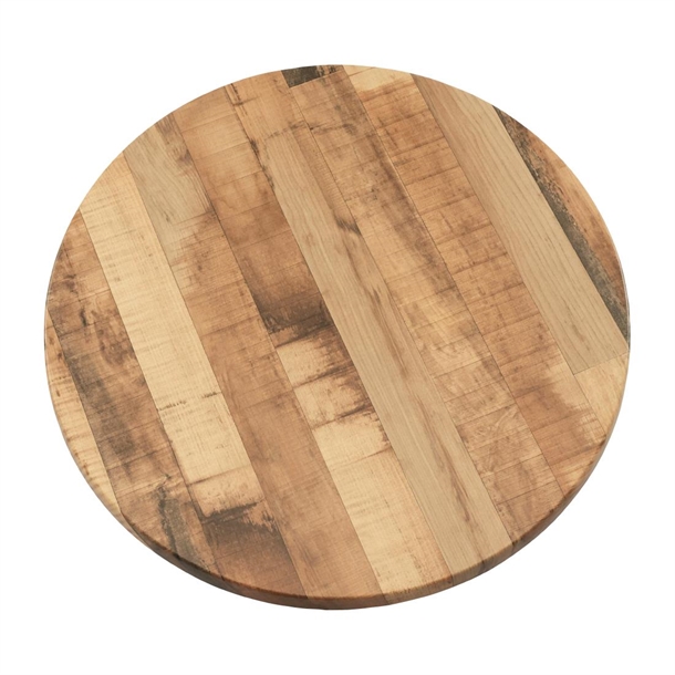 Furnlink Werzalit Rustic Kansas 700mm dia Duratop by SM France (Direct) (Pack 2)