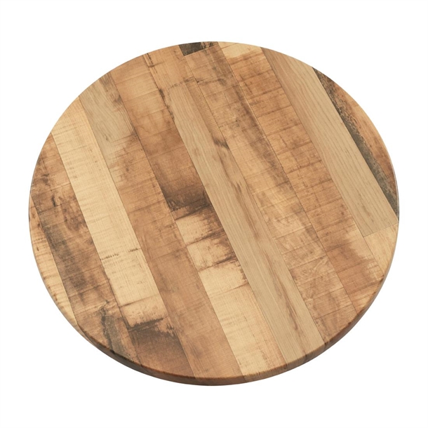 Furnlink Werzalit Rustic Kansas 800mm dia Duratop by SM France (Direct) (Pack 2)