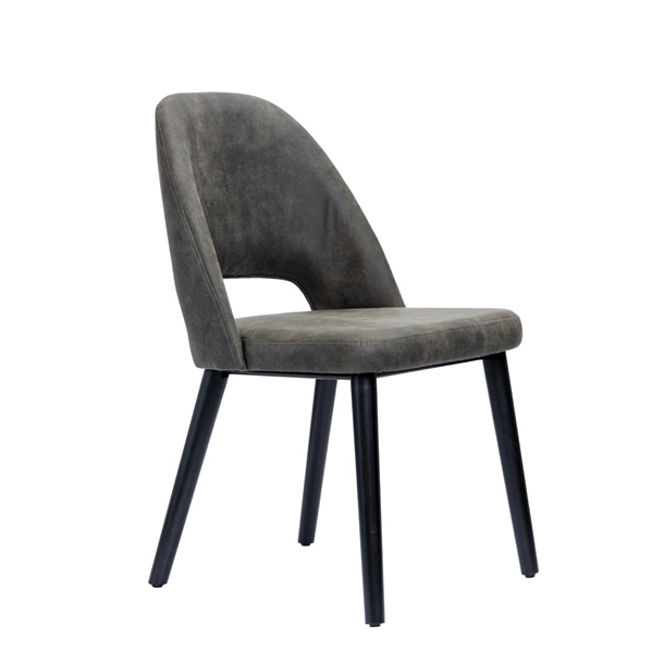Furnlink Semifreddo Chair - Black Legs/Charcoal Fabric (Direct)