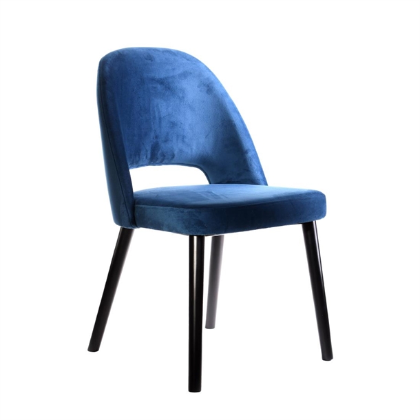 Furnlink Semifreddo Chair - Black Legs/Denim Velvet (Direct)