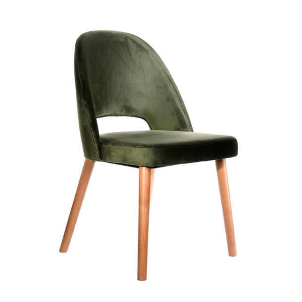 Furnlink Semifreddo Chair - Trojan Oak Legs/Avocado Velvet (Direct)