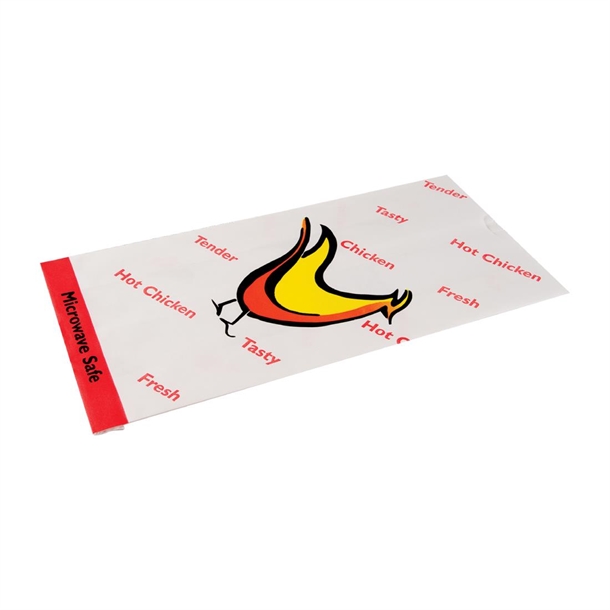 Detpak hot chicken tasty tender Chicken Bag (Poly-Lined) (Pack 500)
