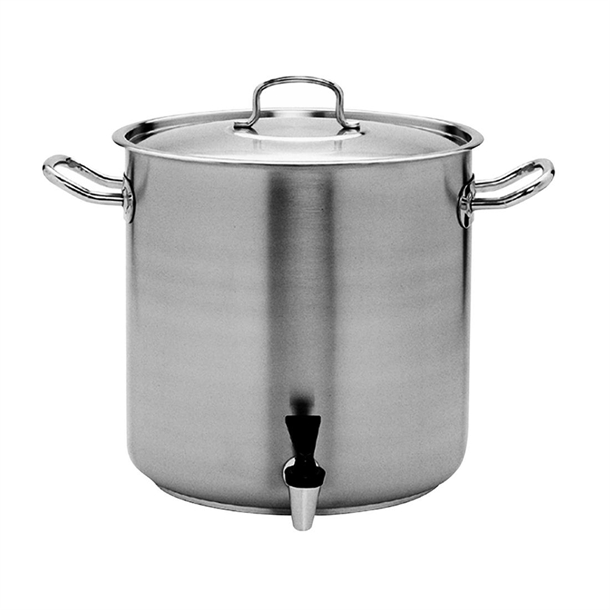 Pujadas Stockpot with Cover and Tap Inox-Pro 400mm 50Ltr (B2B)