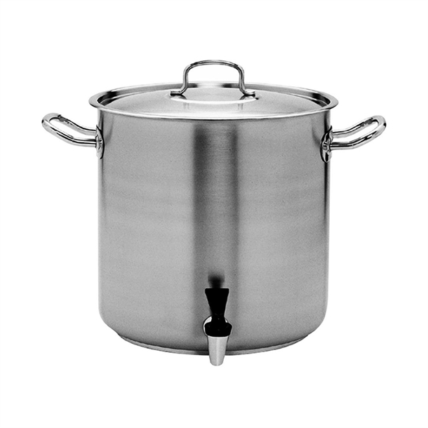 Pujadas Stockpot with Cover and Tap Inox-Pro 350mm 33.6Ltr (B2B)