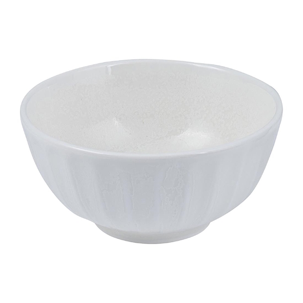 Moda Porcelain Snow Scalloped Round Bowl 140mm 490ml (Box 6) (B2B)