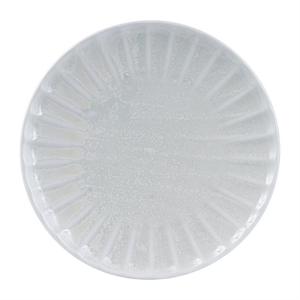 Moda Porcelain Willow Scalloped Round Plate 260mm (Box 4) (B2B)