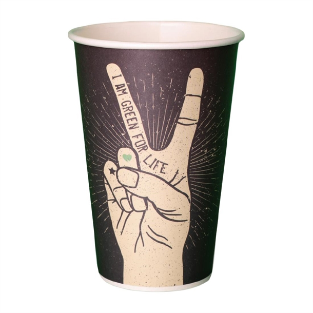 Detpak Grasp the Moment Single Wall PLA Hot Cup - 480ml 80mm (Pack 1000)