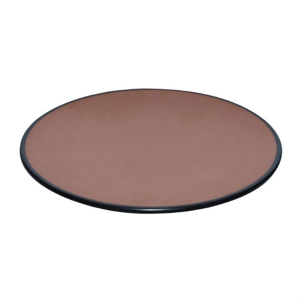 Coucou Dual Colour Round Plate Brown & Black - 205mm (Pack 12) (B2B)