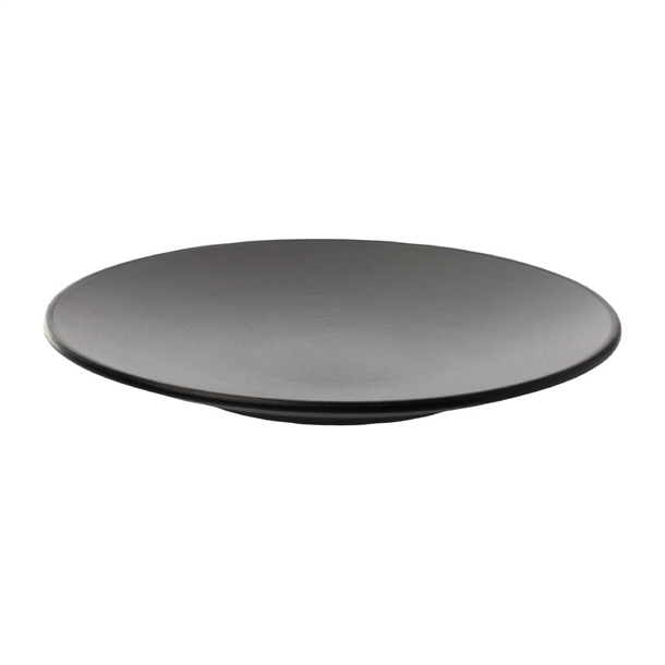 Coucou Dual Colour Round Plate Grey & Black - 205mm (Pack 12) (B2B)