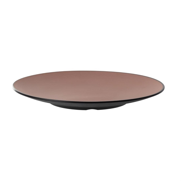 Coucou Dual Colour Round Plate Brown & Black - 300mm (Pack 12) (B2B)