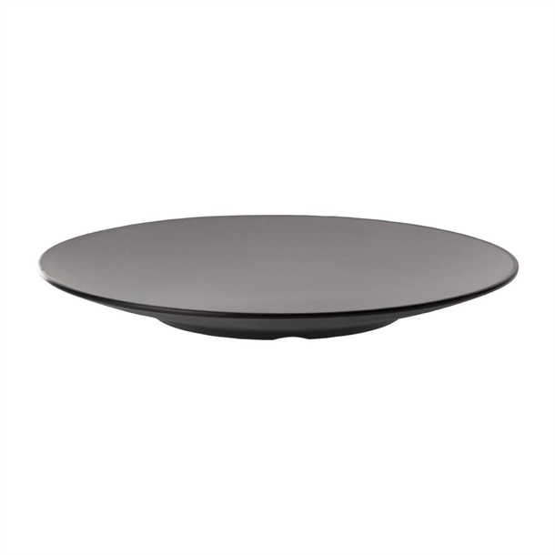 Coucou Dual Colour Round Plate Grey & Black - 300mm(Pack 12) (B2B)