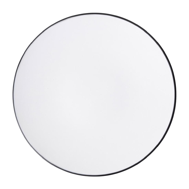 Coucou Dual Colour Round Plate White & Black - 300mm (Pack 12) (B2B)
