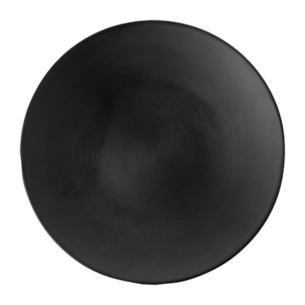 Coucou Dual Colour Round Plate Black - 300mm (Pack 12) (B2B)