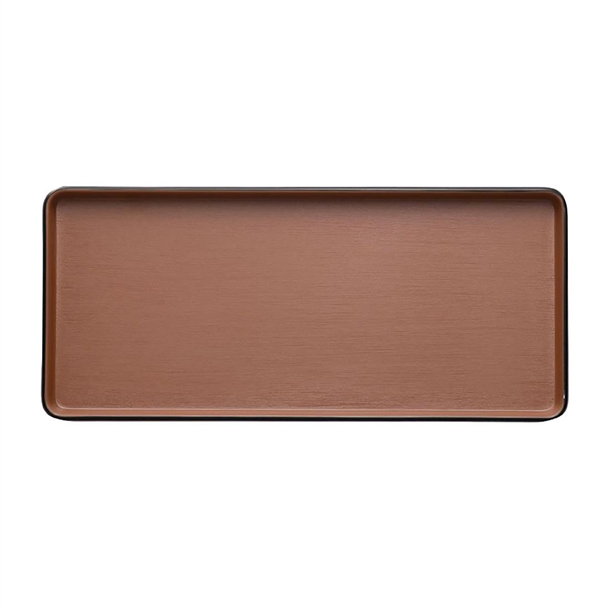 Coucou Dual Colour Rect. Plate Brown & Black - 290x130mm (Pack 12) (B2B)