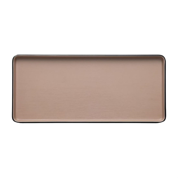 Coucou Dual Colour Rect. Plate Beige & Black - 290x130mm(Pack 12) (B2B)