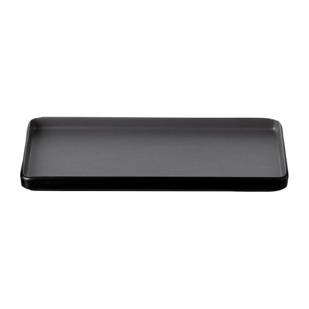 Coucou Dual Colour Rect. Plate Grey & Black - 290x130mm (Pack 12) (B2B)