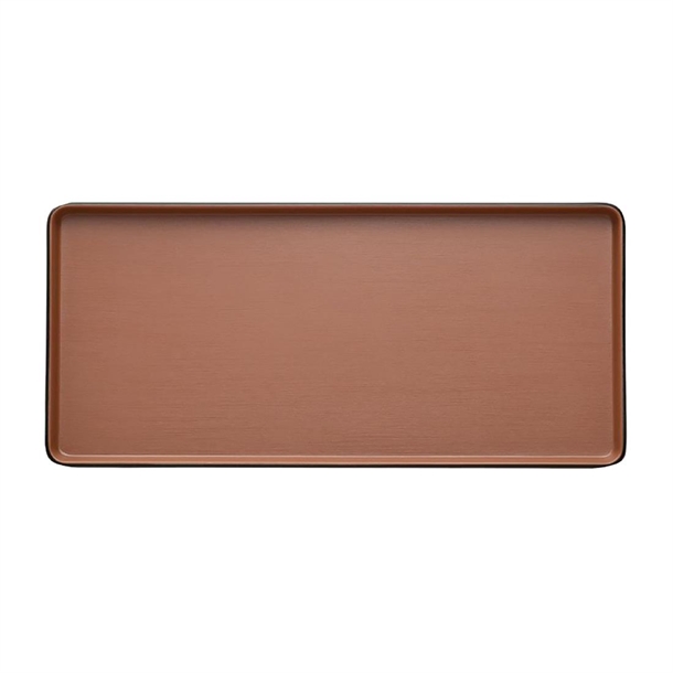 Coucou Dual Colour Rect. Plate Brown & Black - 325x150mm (Pack 9) (B2B)