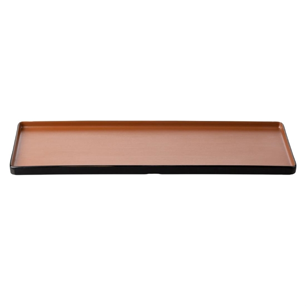 Coucou Dual Colour Rect. Plate Brown & Black - 500x180mm(Pack 9) (B2B)