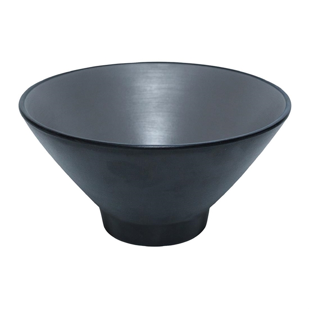 Coucou Dual Colour V-Shape Round Bowl Grey & Black - 150mm (Pack 12) (B2B)