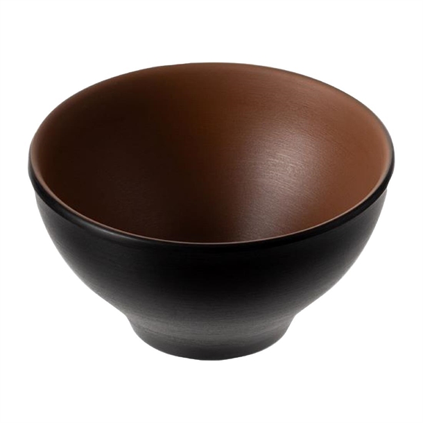 Coucou Dual Colour Round Bowl Brown & Black - 110mm (Pack 24) (B2B)