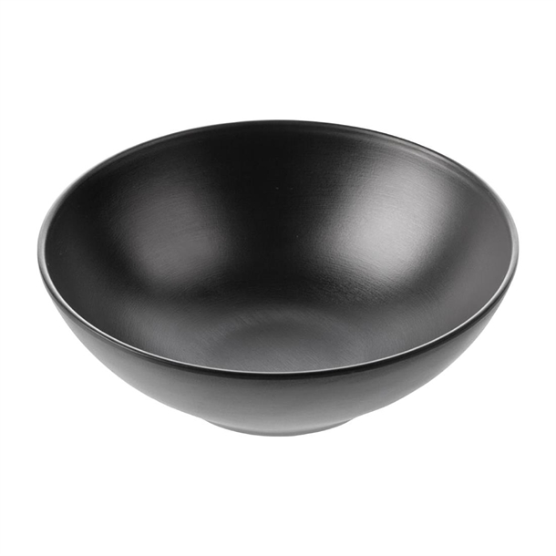 Coucou Dual Colour Round Bowl Black - 210mm (Pack 9) (B2B)