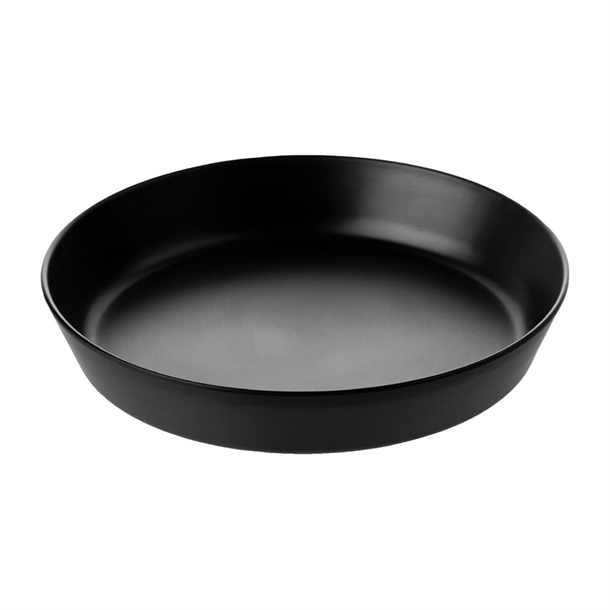 Coucou Dual Colour Flat Round Bowl Black - 290mm (Pack 12) (B2B)