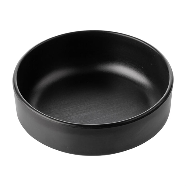 Coucou Dual Colour Round Sauce Dish Black - 155mm (Pack 12) (B2B)