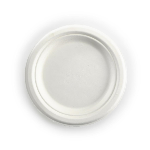BioPak Round BioCane Plate - 18cm (Box 1000) (B2B)
