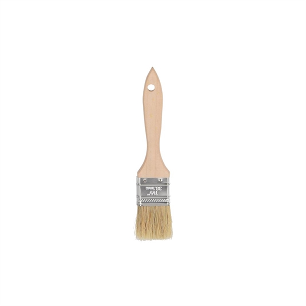 Chef Inox Pastry Brush Natural Bristles with Wood Handle - 38mm