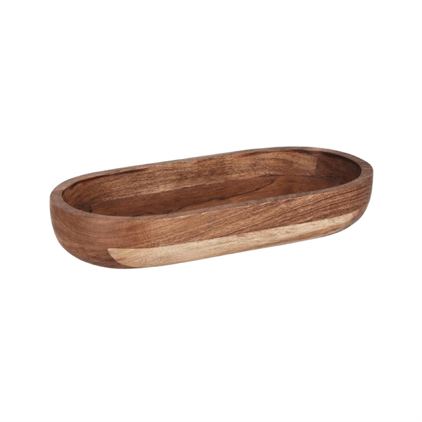 Chef Inox Serve Oval Bowl Acacia - 305x160x50mm (Pack 2) (B2B)