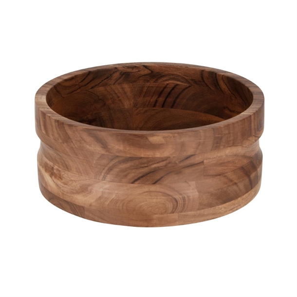 Chef Inox Serve Round Bowl with Straight Sides Acacia - 275x110mm