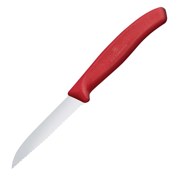 Victorinox Paring Knife Serrated Blade Classic Handle Red - 8cm