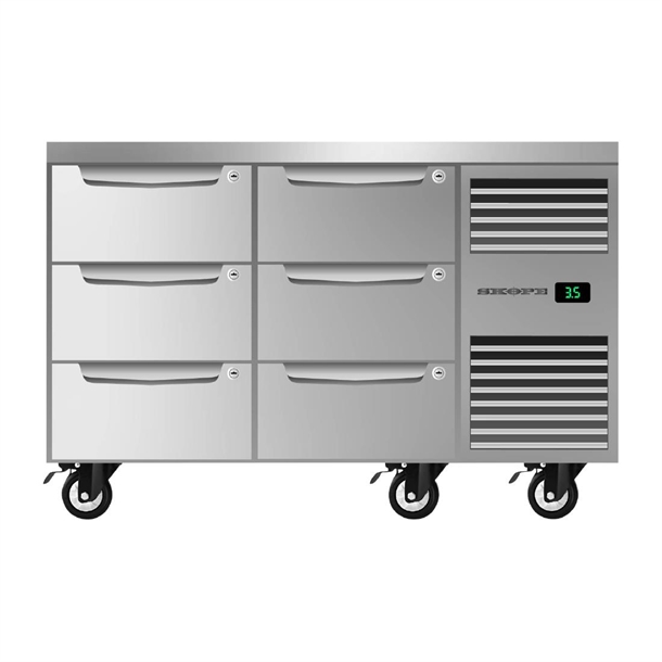 SKOPE ProSpec 6Drawer 2 Bay UB GN 1/1 Right Hand Fridge PG11.UBR.2.D6.RH(Direct)
