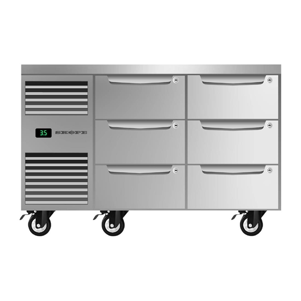SKOPE ProSpec 6 Drawer 2 Bay UB GN 1/1 Left Hand Fridge PG11.UBR.2.D6 (Direct)