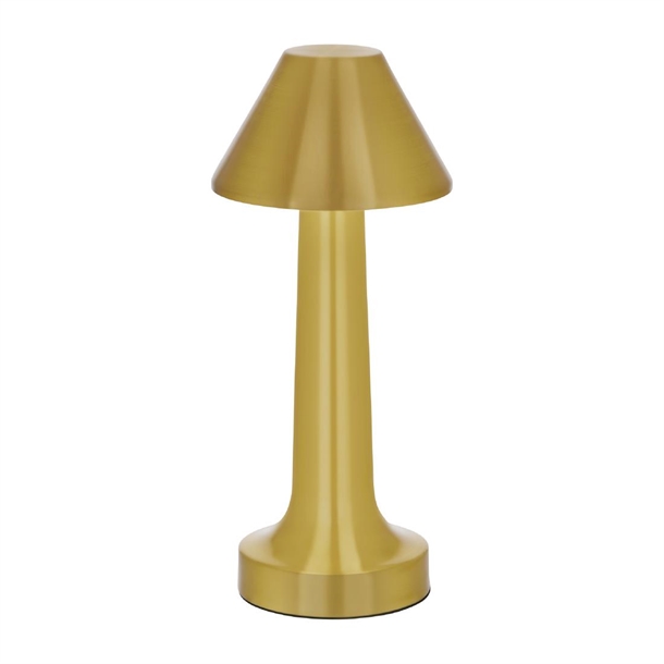 Tablekraft Helena Cordless LED Table Lamp - Brass - 97x220mm (B2B)