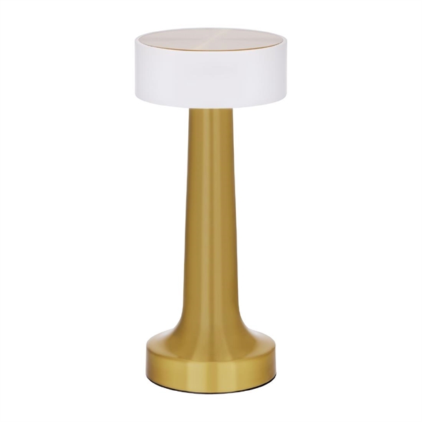 Tablekraft Aura Cordless LED Table Lamp - Brass - 90x205mm (B2B)