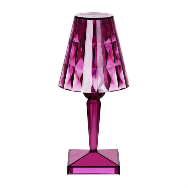 Tablekraft Crystal Cordless LED Table Lamp - Purple - 120x260mm (B2B)