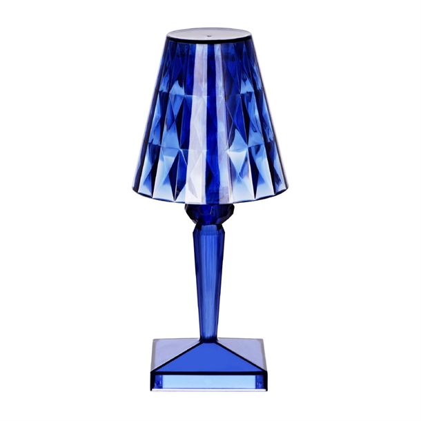 Tablekraft Crystal Cordless LED Table Lamp - Blue - 120x260mm (B2B)
