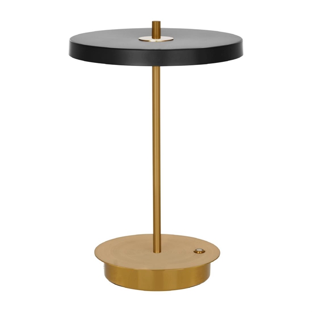 Tablekraft Camilla Cordless LED Table Lamp - Brass/Black - 200x280mm (B2B)