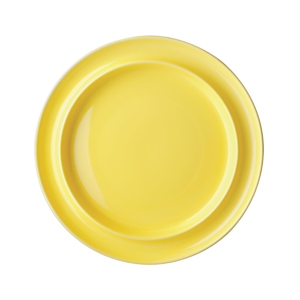 Olympia Heritage Yellow Raised Rim Plate - 254mm 10" (Box 4)